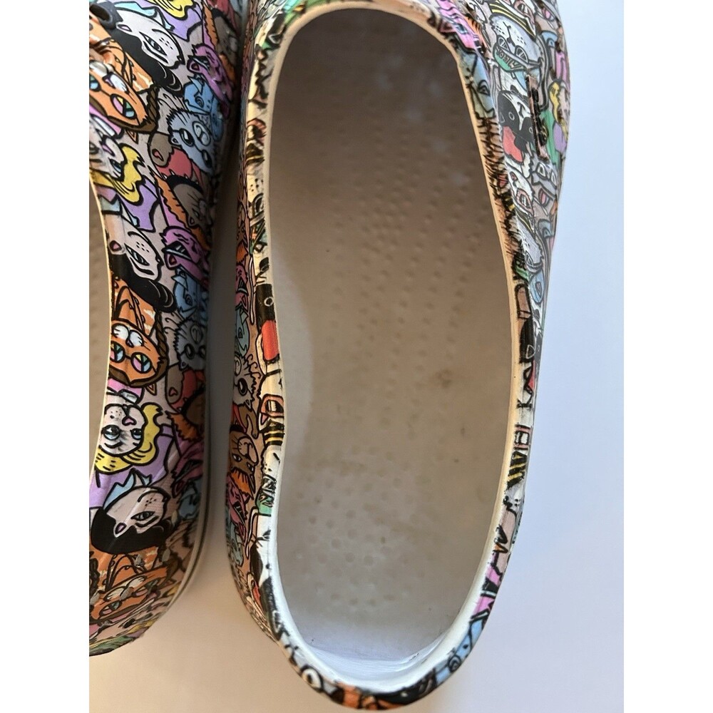 Skechers BOBS Aquamenace Cat Print Shoes Women Sz 9 Slip On EVA Foam Rubber Flat - Picture 9 of 13